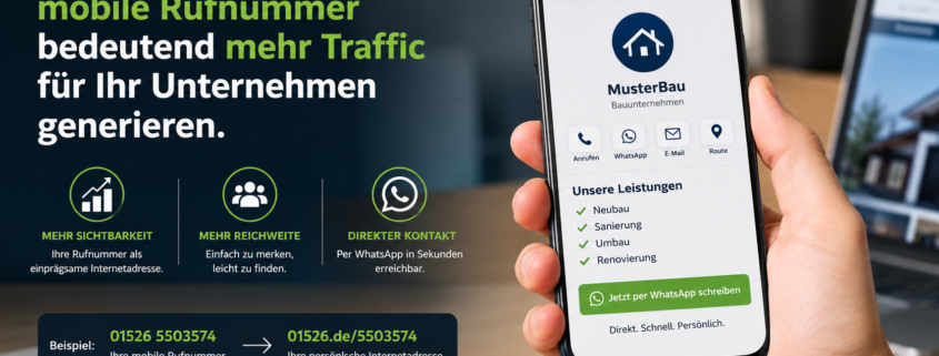 Mobilrufnummer als Webseite